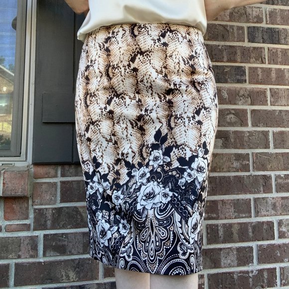 White House Black Market Dresses & Skirts - WHBM Floral skirt NEW without tags